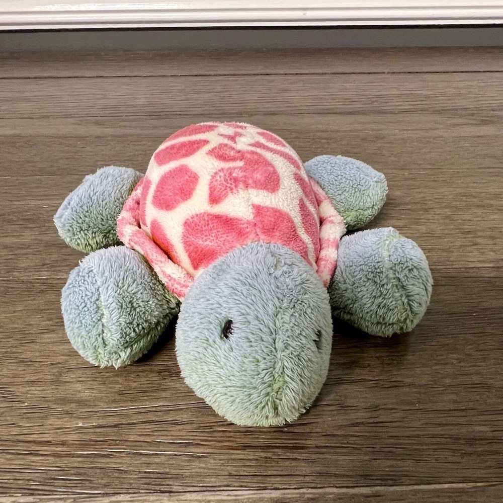 Turtle Plush Stuffed Animal Toy Pink White Blue Giraffe Shell Kids Room Decor